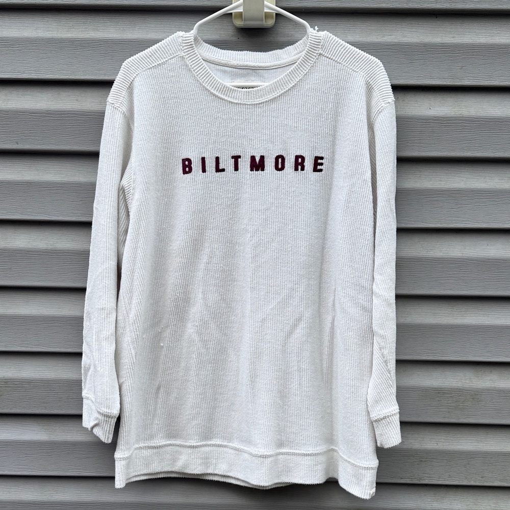 Blue 84 | White Ribbed Biltmore Long Sleeve Sweater size Extra Large